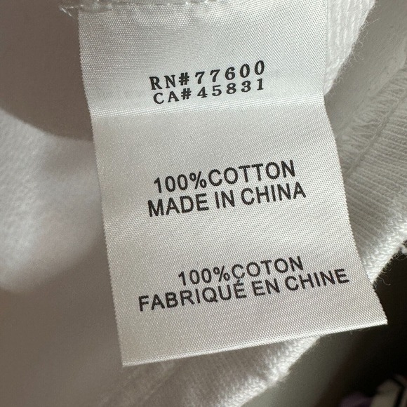 Sandrine Rose Convertible L/S S/S Distressed Sweatshirt White Women Medium NWT - Picture 14 of 14